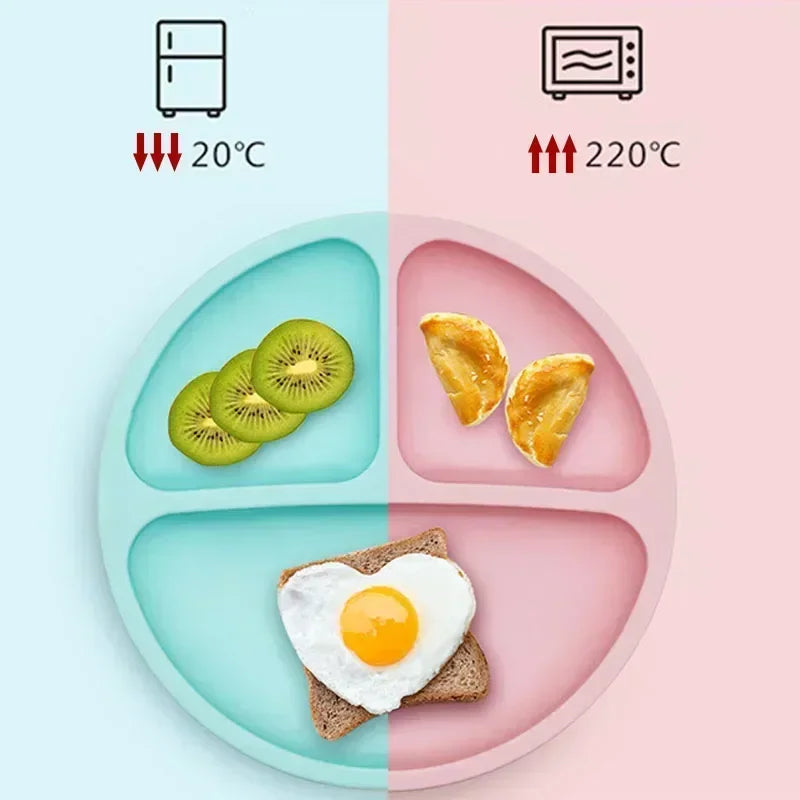 Assiette ergonomique pour favoriser l'autonomie de bebe - PetitAzur
