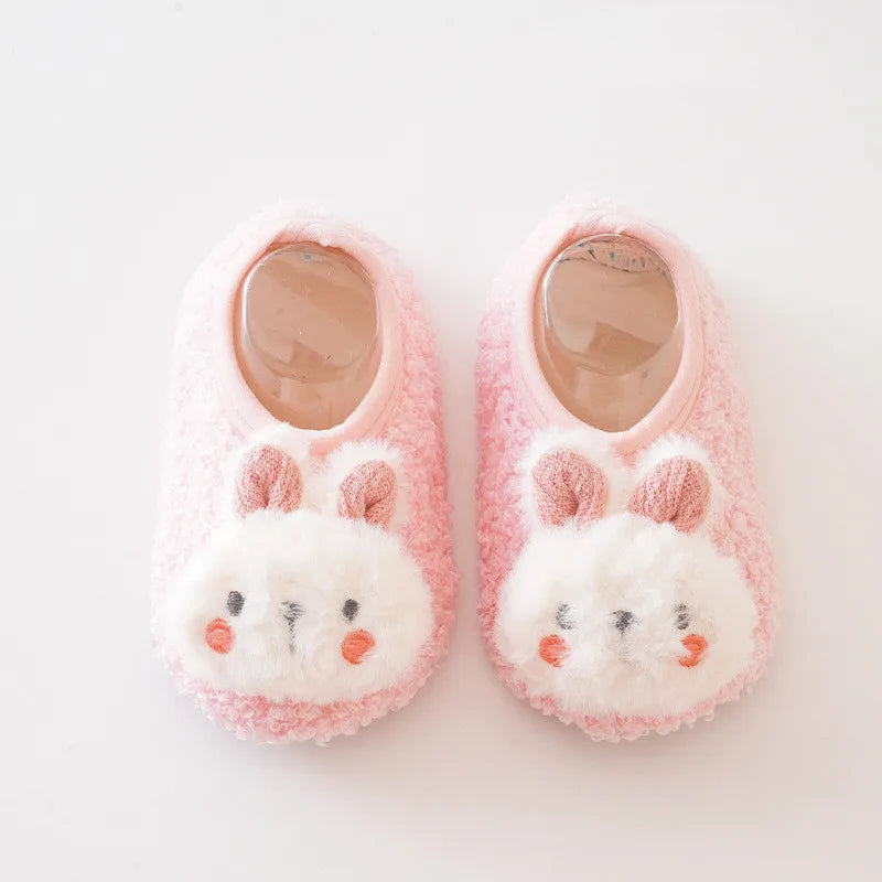 Chaussons bébé en coton et cachemire, avec imprimé animal, parfaits pour les 0-1 ans – PetitAzur
