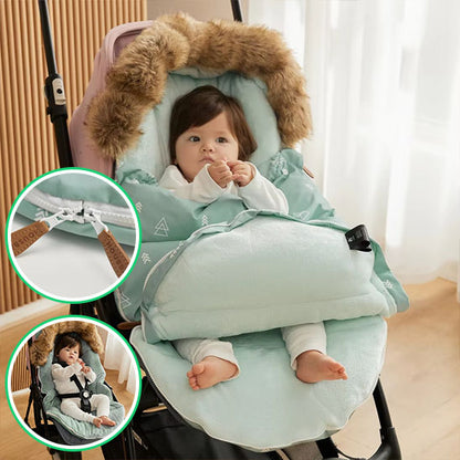 Chancelière épaisse pour poussette - Rembourrage ultra doux et design élégant pour garder bébé bien au chaud en hiver - PetitAzur