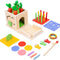 Jouet en bois Montessori multi-activités pour stimuler la curiosité - PetitAzur
