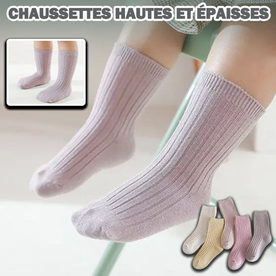 Lot de chaussettes mi-hautes pour garçons et filles, tailles variées - PetitAzur
