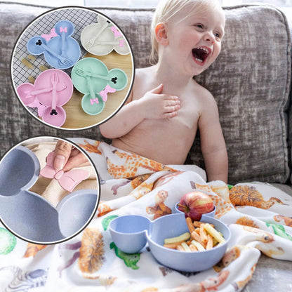 Ensemble vaisselle bébé au design ludique et coloré pour des repas amusants - PetitAzur
